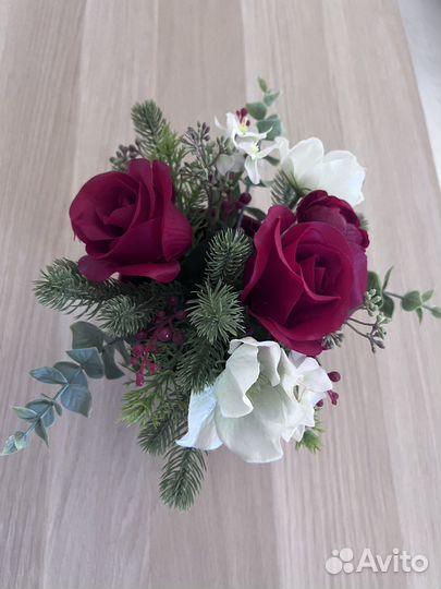 Искусственный букет икеа и кашпо