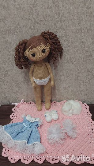 Кукла интерьерная,вязанная,ручная работа
