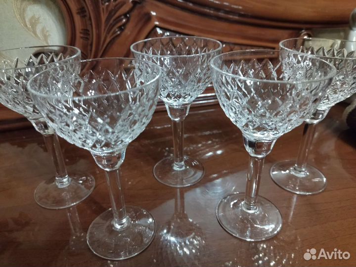 Фужеры Ромбовая сетка лзхс хрусталь СССР