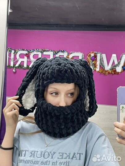 Балаклава вязанная, плотная