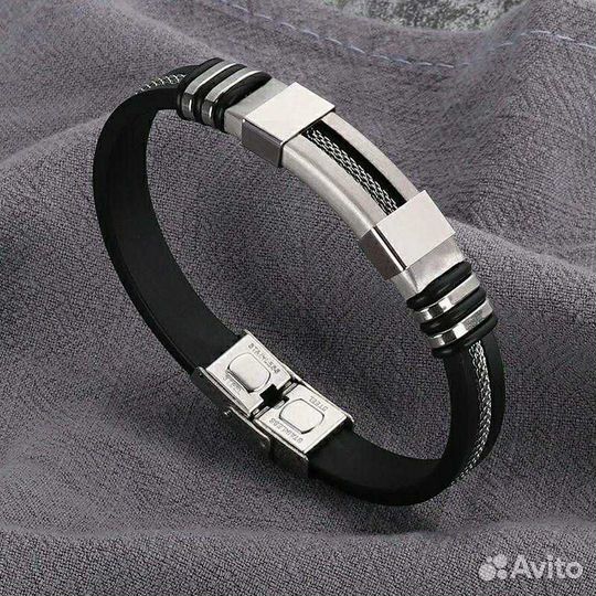 Браслет силиконовый со вставками