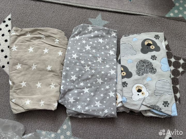 Простынь на резинке 60*120 - цена за 3 шт