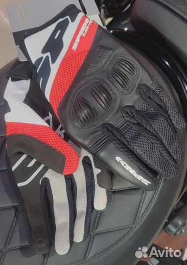 Мотоперчатки летние spidi flash-R чёрно-красные М