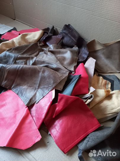 Отрезки натуральная кожа