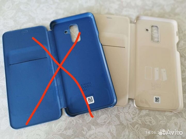 Чехол с крышкой на samsung galaxy a6 plus