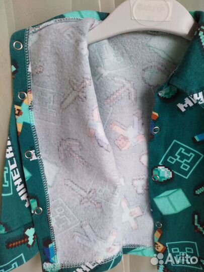 Рубашка для мальчика байковая 80