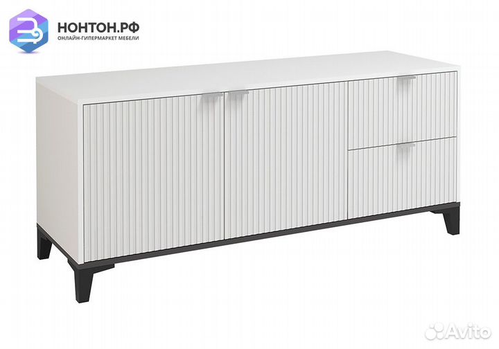 Тв-Тумба Конкорд белый / софт даймонд