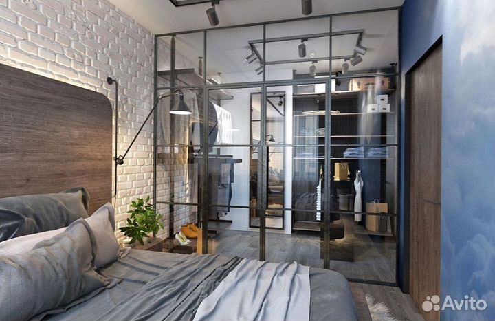 Межкомнатные перегородки из алюминия на заказ