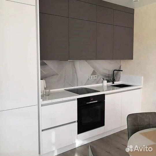 Прямой кухонный гарнитур на заказ +мойка в подарок