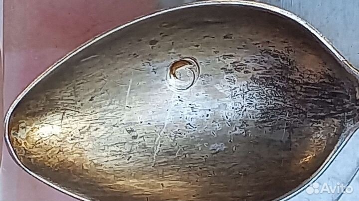 Ложка серебро,эмаль 875 проба звезда