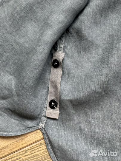 Мужская льняная рубашка stone island М