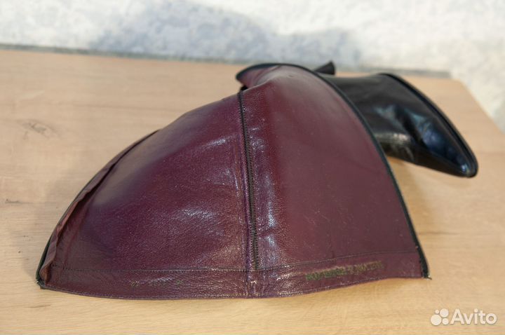 Осенние сапоги кожаные Эконика