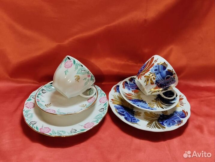 Чайные и кофейные предметы лфз/фарфор СССР