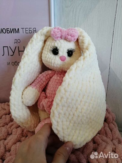 Зайка игрушка мягкая ручная работа