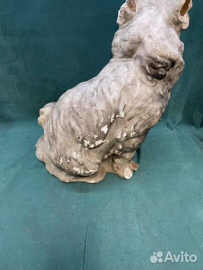 Статуэтка старинная. Собака. Гипс. В реставрацию