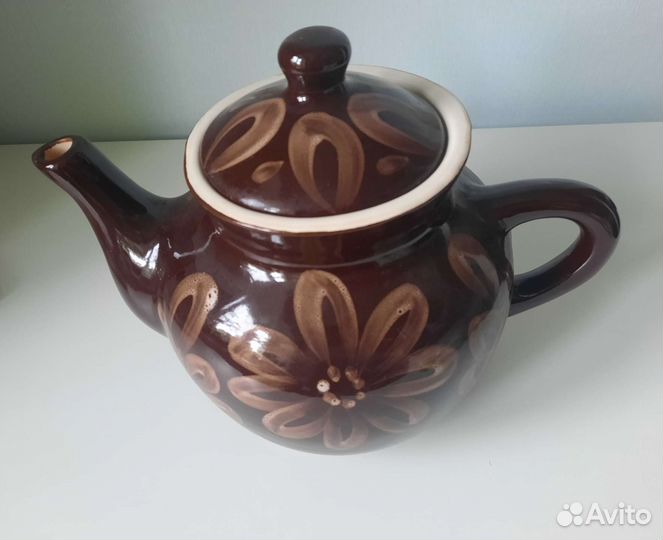 Чайник заварочный/доливочный СССР керамика
