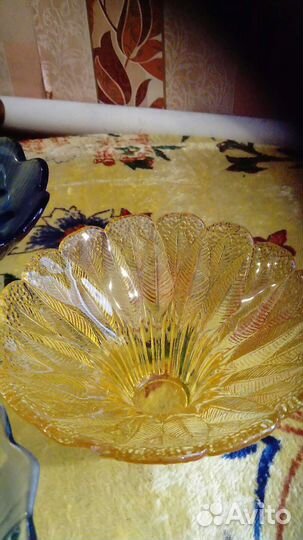 Цветное стекло СССР конфетницы