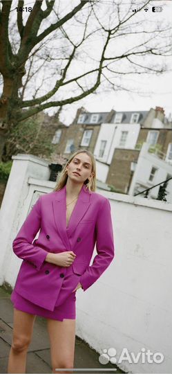 Пиджак оверсайз zara s новый