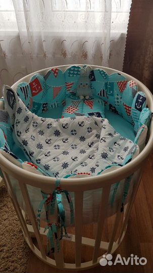 Кроватка трансформер Ellipse,матрасики,наматрасник