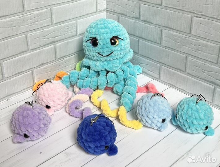 Вязаные Медузы Амигуруми. Ручная работа