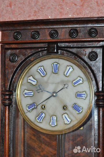 Старинные редкие немецкие часы Ленцкирх 24 машинка