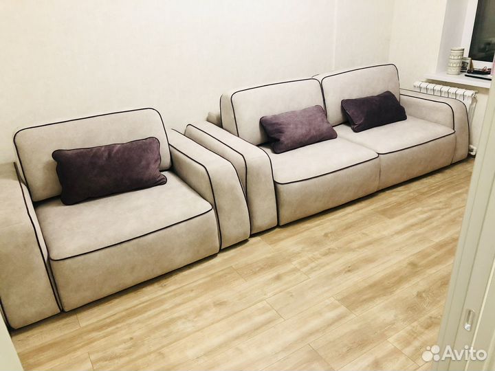 Диван прямой раскладной модульный