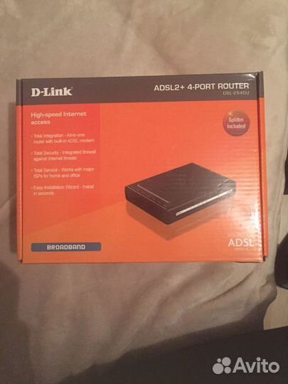 Роутер D-Link DSL-2540U, новый