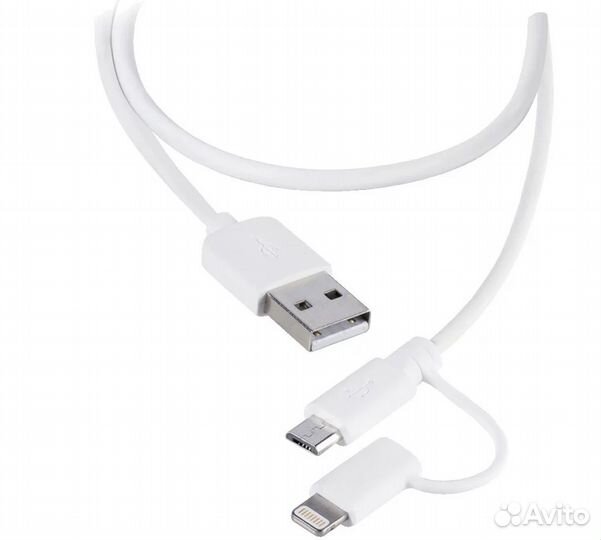 Мульти Кабель 2в1 Lightning (iPhone) и microUSB