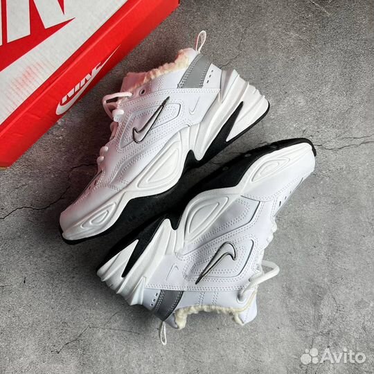 Зимние Кроссовки Nike M2K Tekno Grey White (37-41)