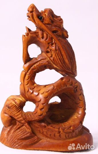 Статуэтка Дракон - Нэцкэ из Дерева Самшит ru* 50
