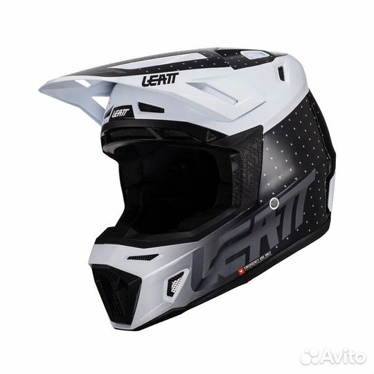 Эндypo Шлем Leatt Moto 8.5 Helmet Вlасk/Whitе V24