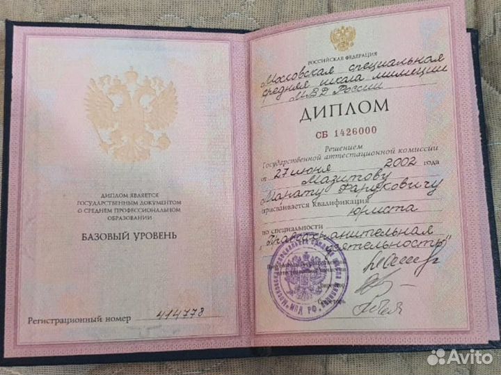 Адвокат / Юрист / гражданские и уголовные дела