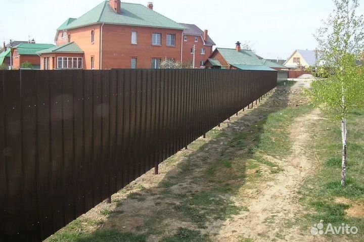 Забор металлический работа по договору быстро