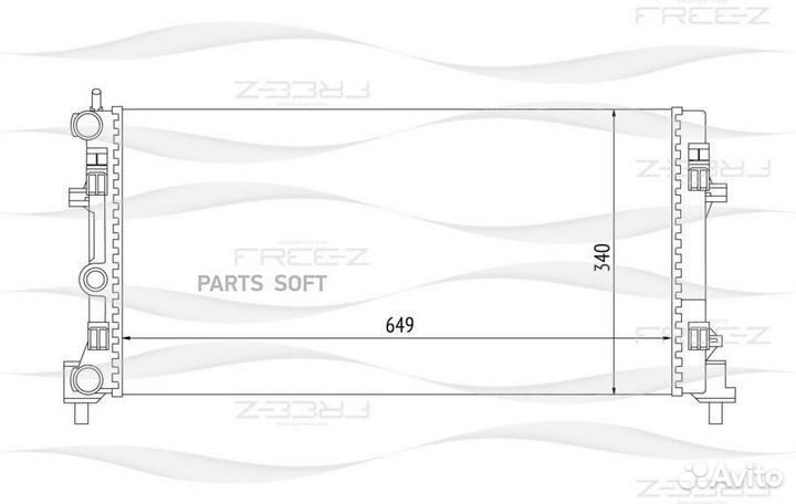 Free-Z KK0187 Радиатор основной audi A1 10-VW Polo