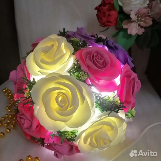 Подарок на праздник - ночник Светящиеся Розы