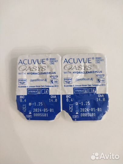 Мкл acuvue oasys bc 8.4 диоптрии -1. 25