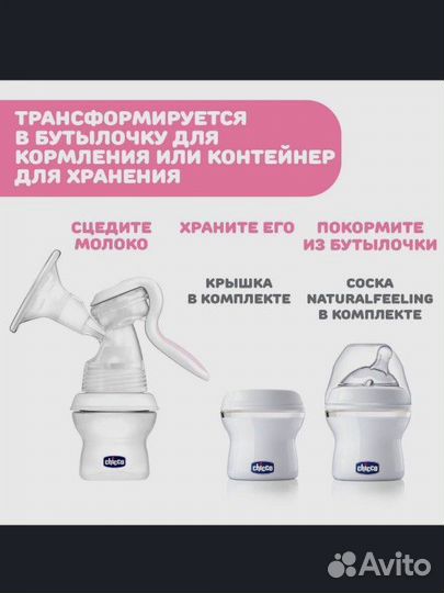Молокоотсос ручной Chicco Natural Feeling