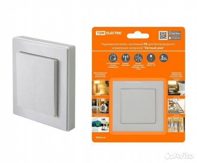 Радиовыключатель настенный TDM рв1