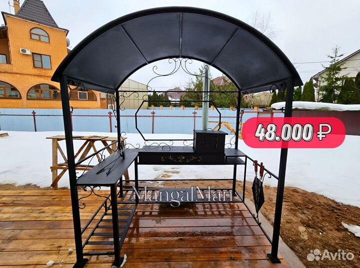 Мангал с крышей