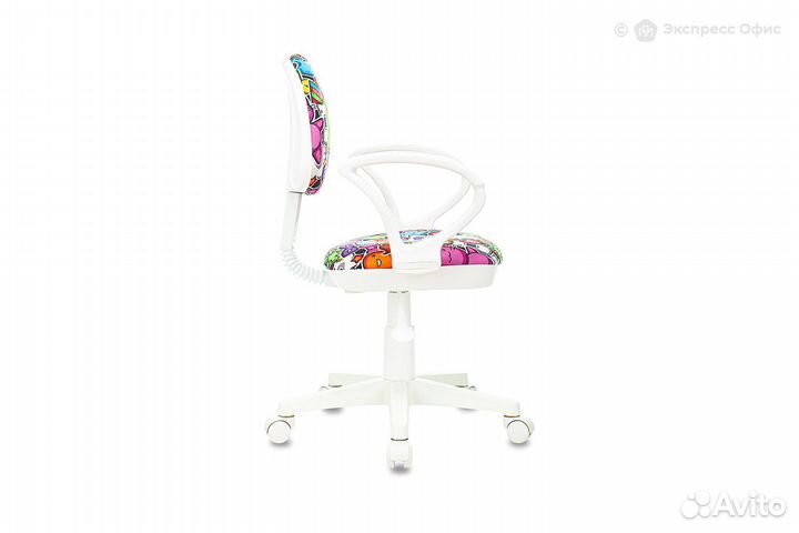 Кресло компьютерное детское Бюрократ KD-3/WH/ARM/m
