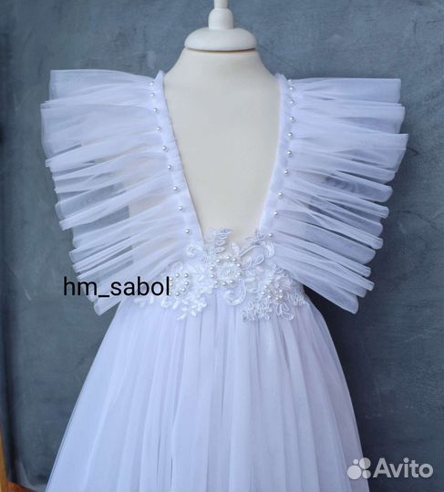 Школьный фартук в наличии белый 116-134