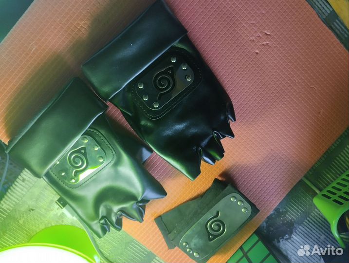 Аниме Наруто перчатки и повязка