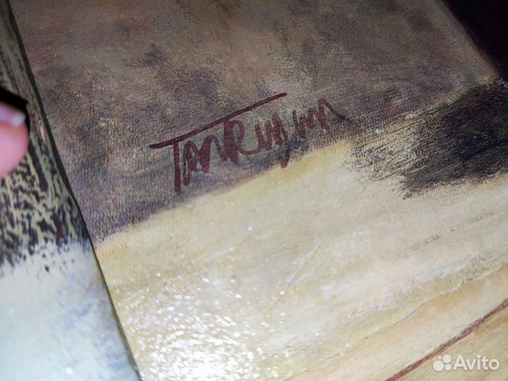 Картина роза в горшке