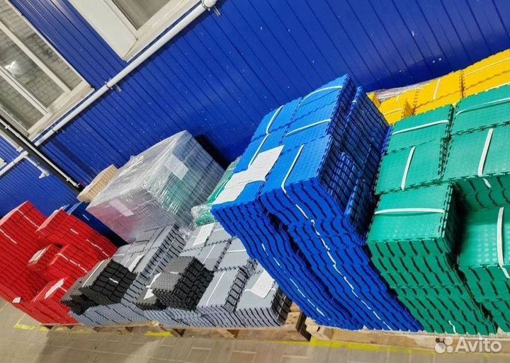 Модульная пвх плитка в автосервис / сто