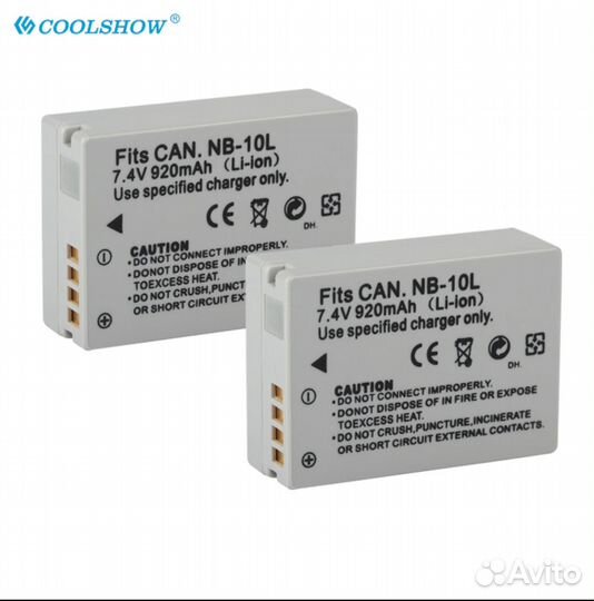 Аккумулятор для камеры Canon - NB-10L - 2шт