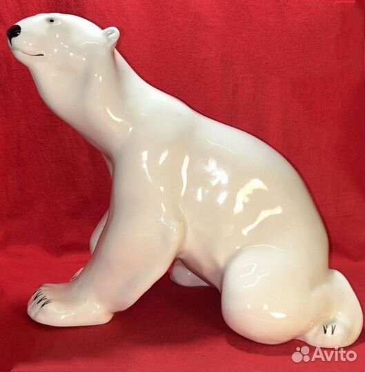 Большой белый медведь лфз 27 см 1960 годы