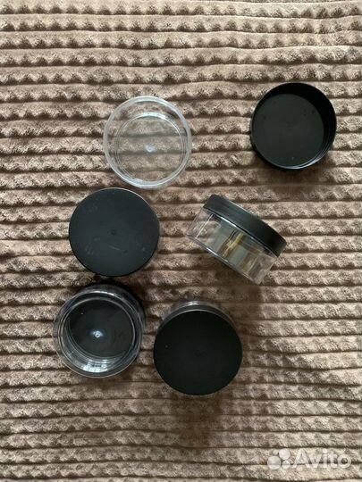 Флакон прозрачный пластик + конус пипетка, баночки