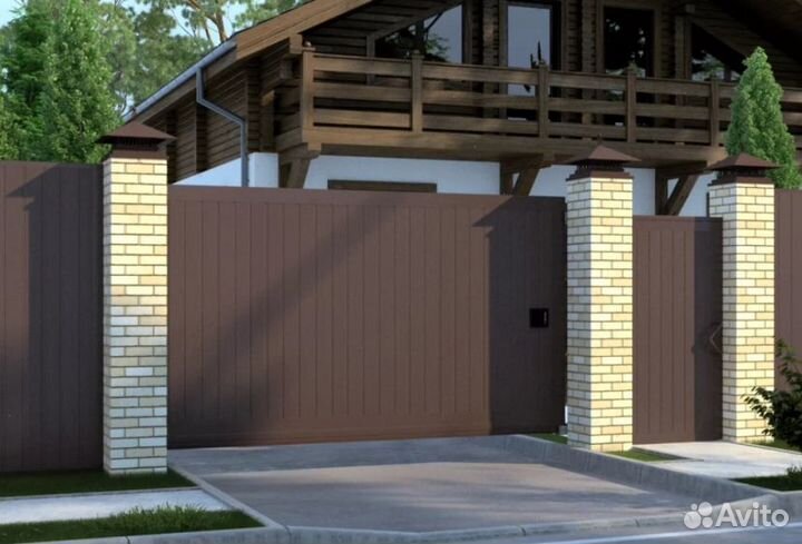 Ворота откатные металлические профессионально