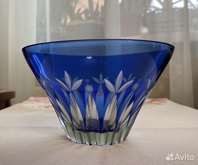 Ваза синее стекло (СССР)
