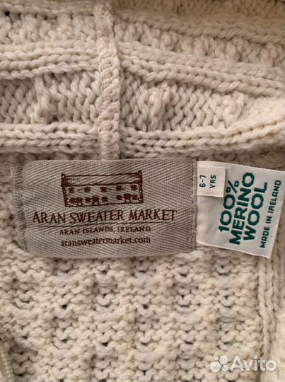 Кофта ирландская для девочки 6-7 лет большемерит